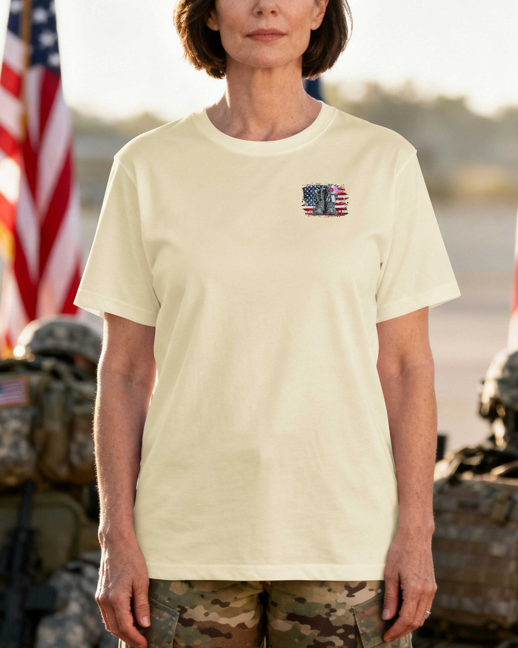 Female Veteran Proudly Served Led By Faith T-Shirt