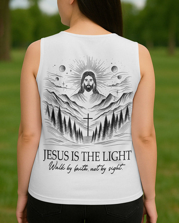 Jesus Is The Light V-neck Tank Top