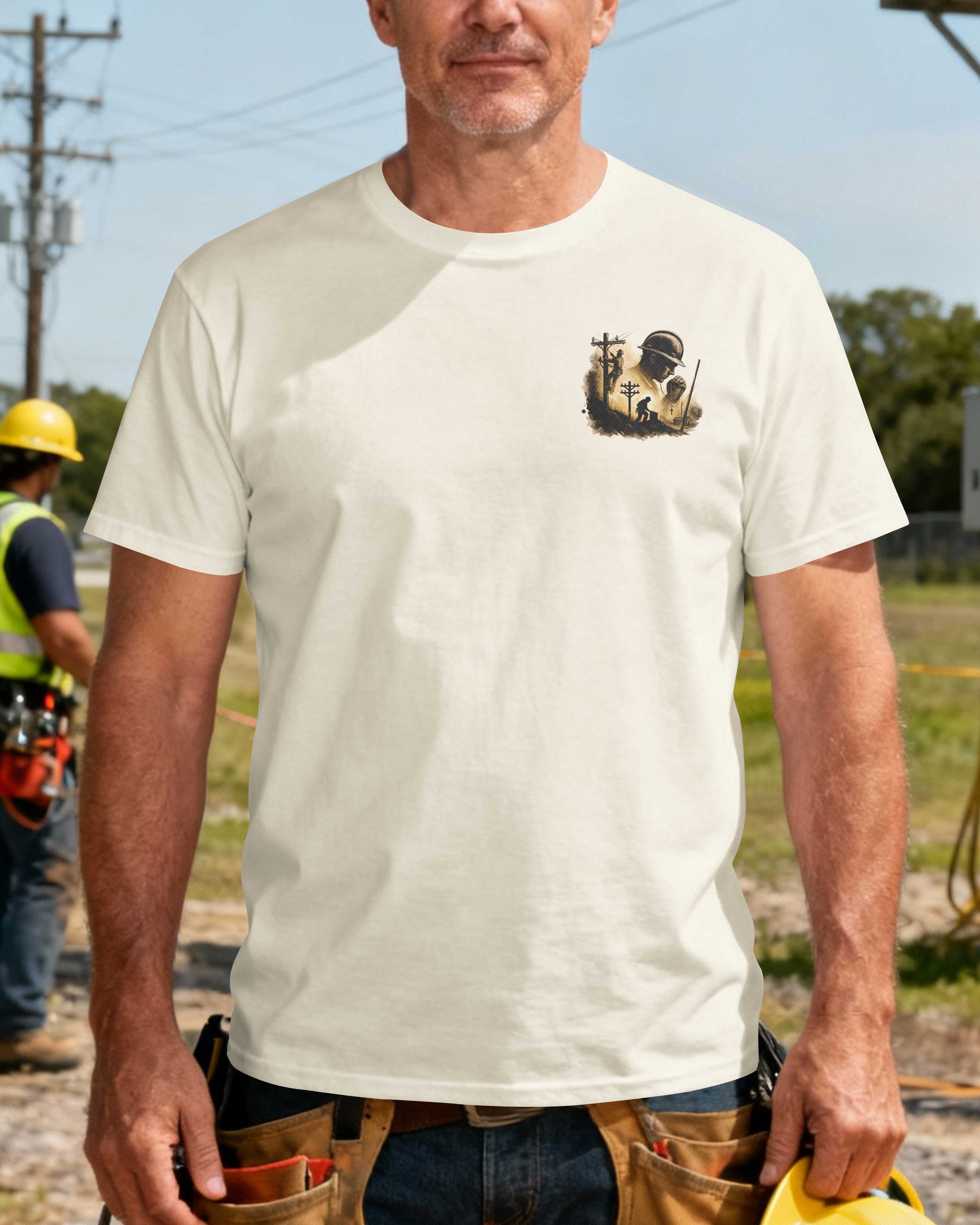 On These Lines I Serve Under His Cross I Stand T-Shirt