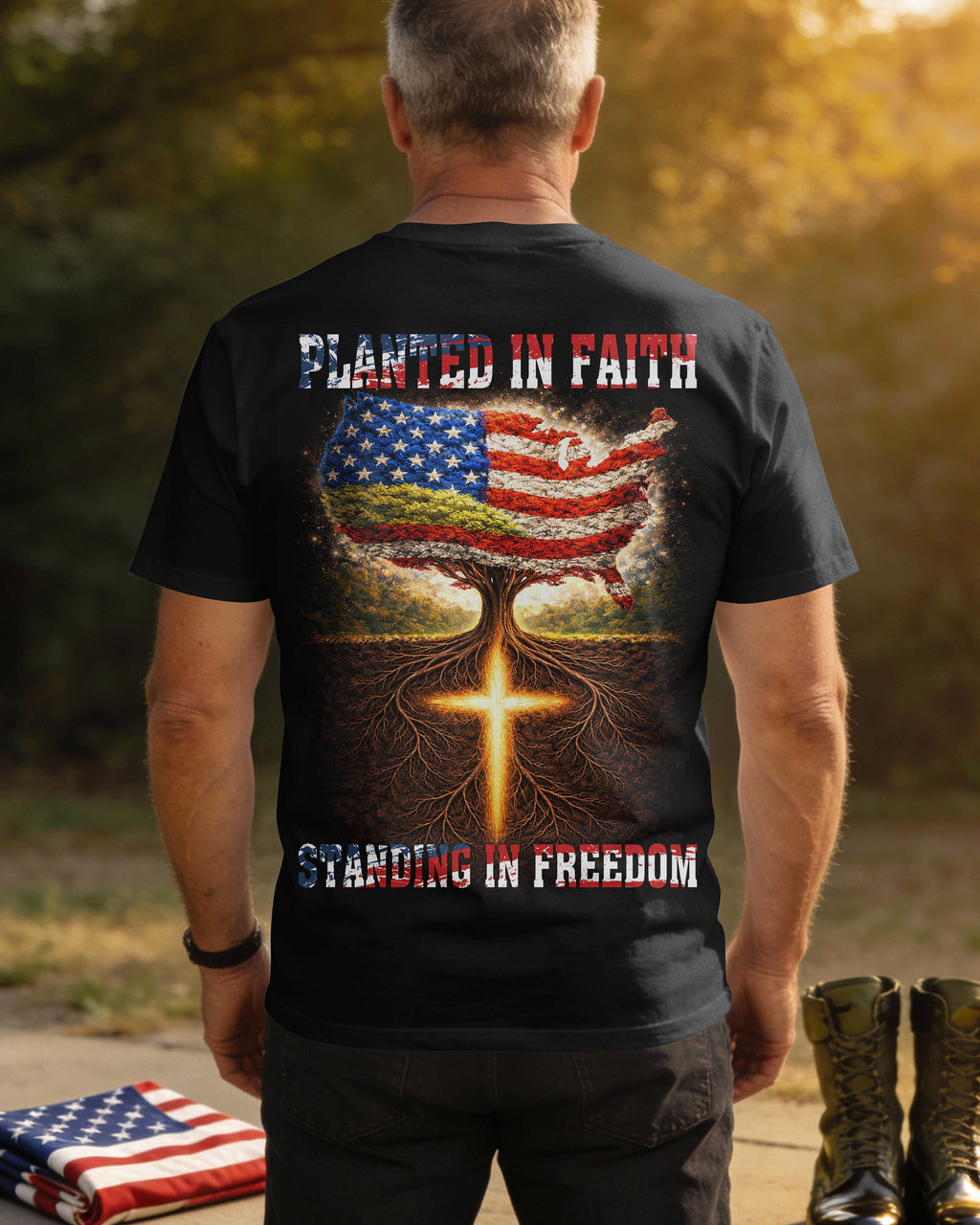 Planted In Faith Standing In Freedom T-Shirt
