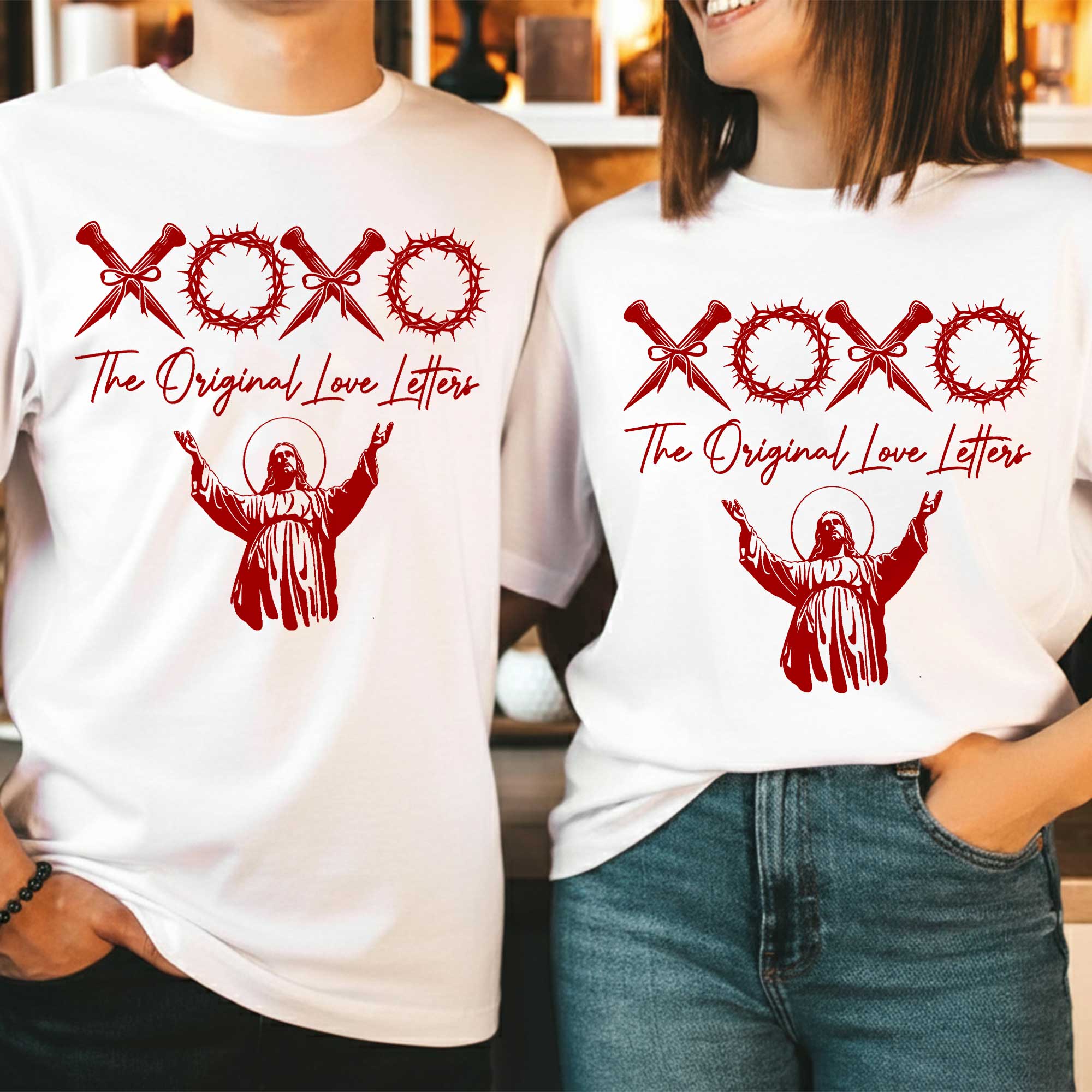 Xoxo The Original Love Letters Couple T-Shirt