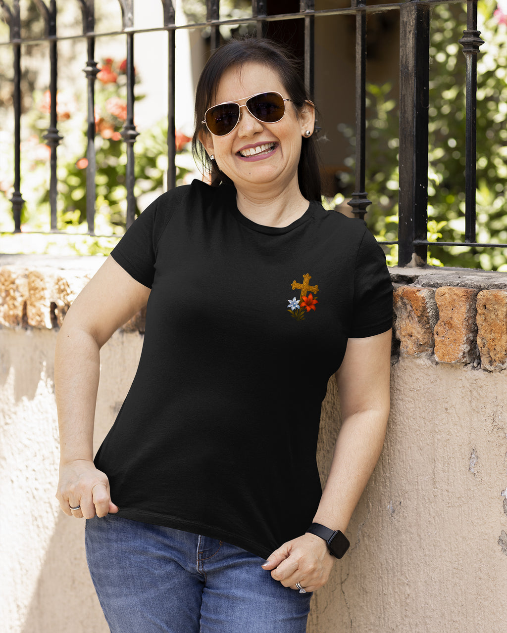 She Loves Jesus And America Too All Over Print T-Shirt