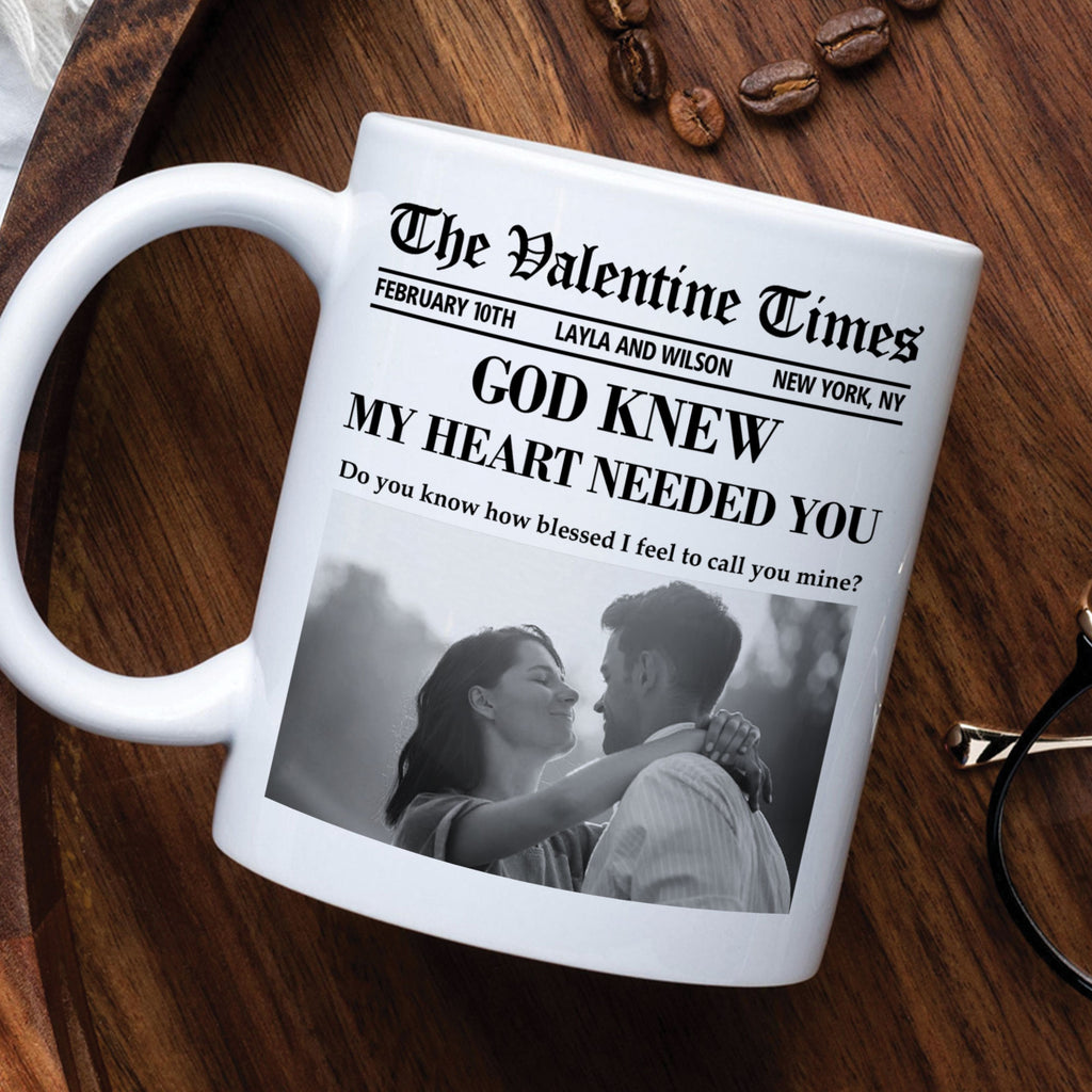 God Knew My Heart Needed You Personalized Couple Mug
