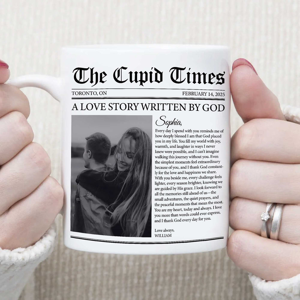 A Love Story Writen By God Personalized Couple Mug