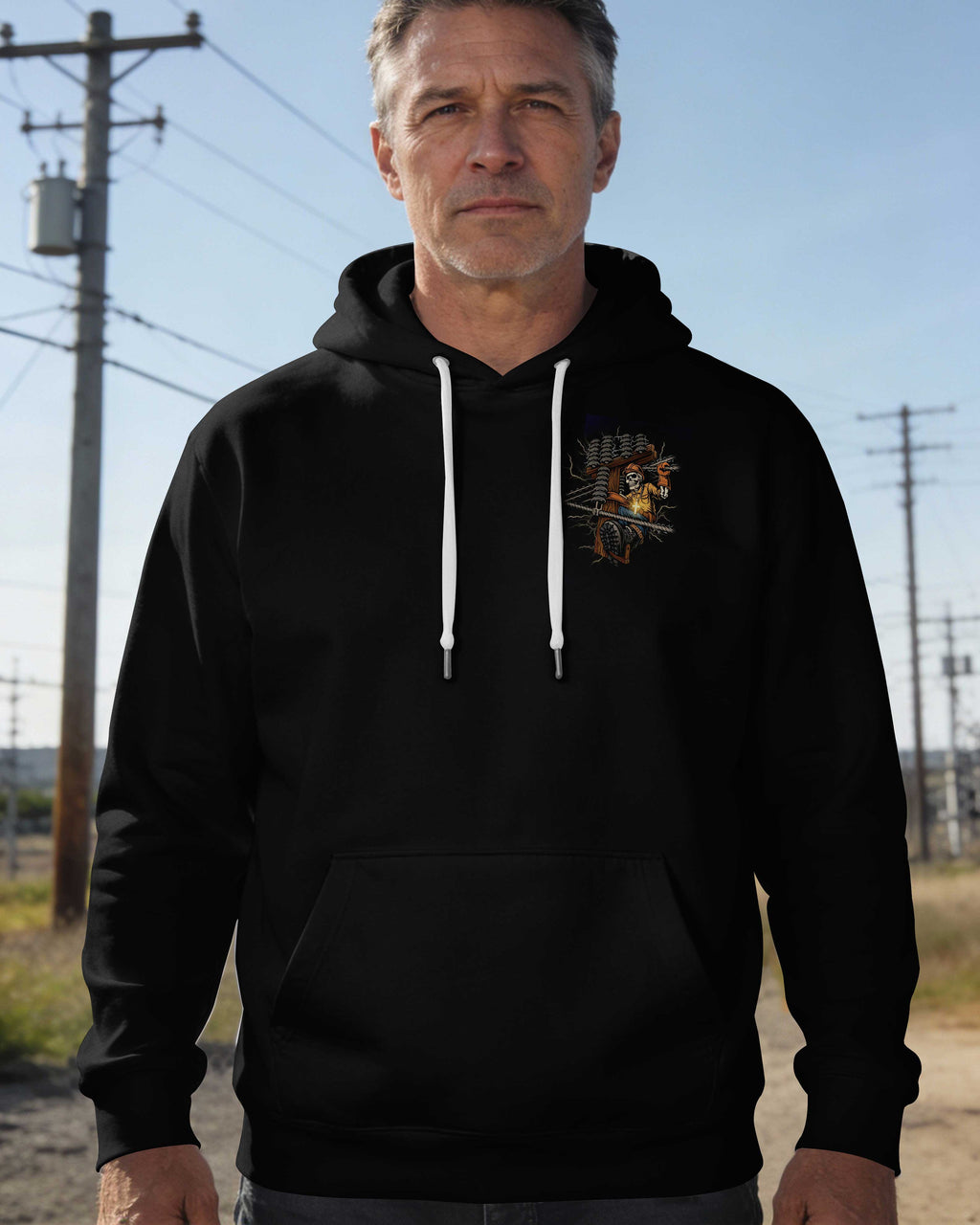 Lineman Protected By Faith Powered By God Hoodie