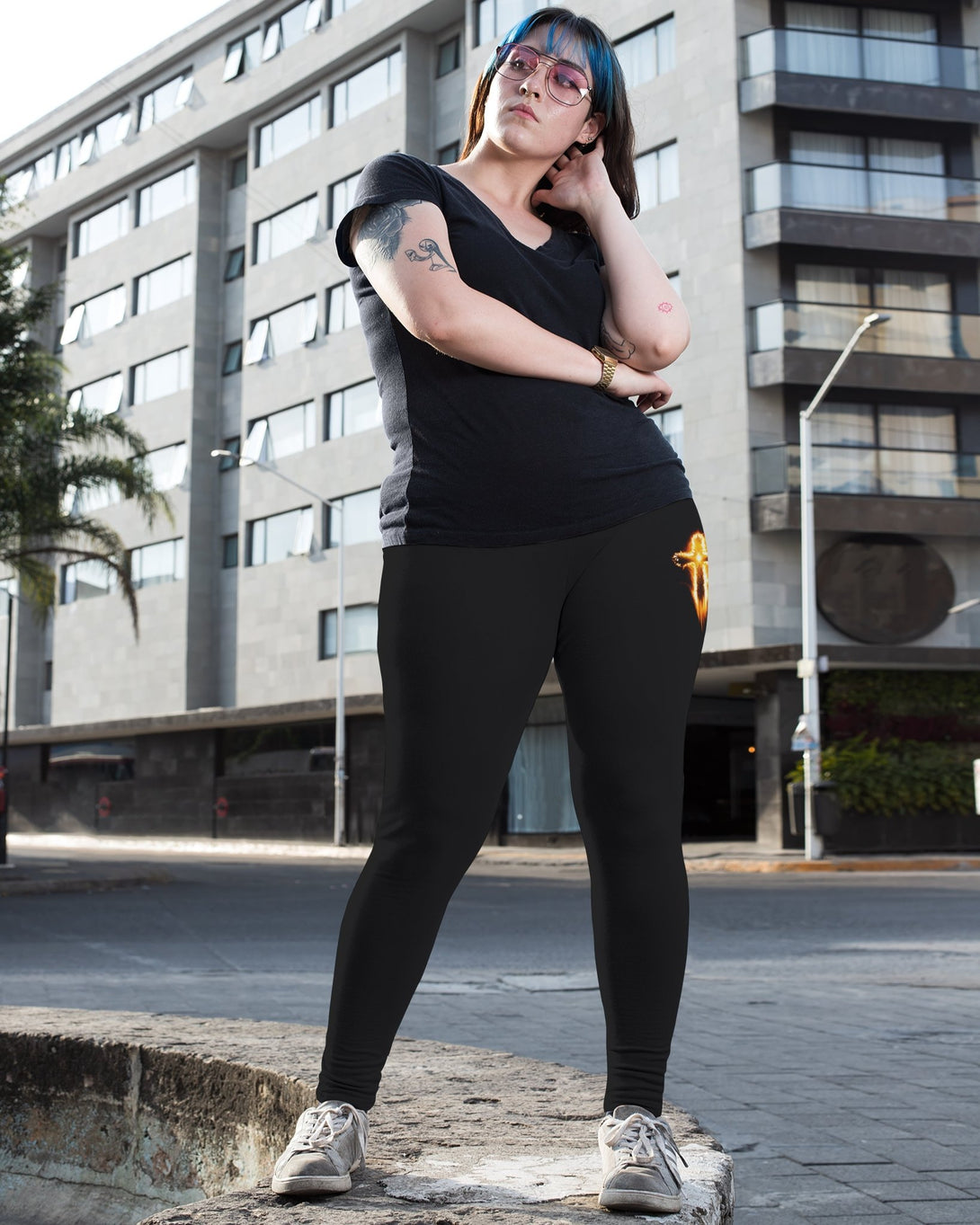 Awaken The Lion All Over Print Leggings - Christ Color