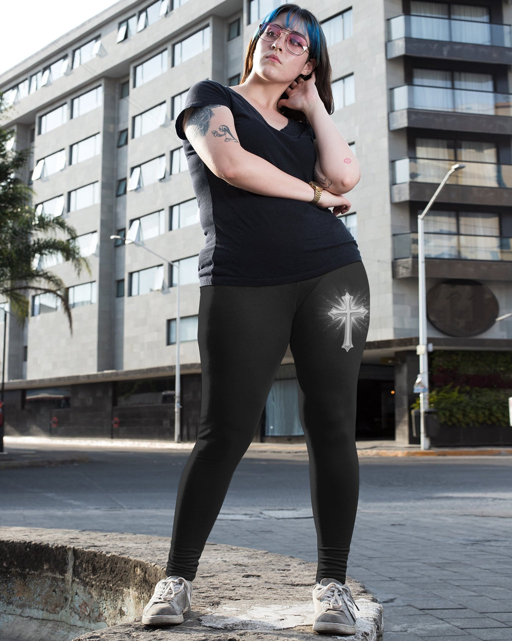 The Way The Truth And The Life All Over Print Leggings - Christ Color
