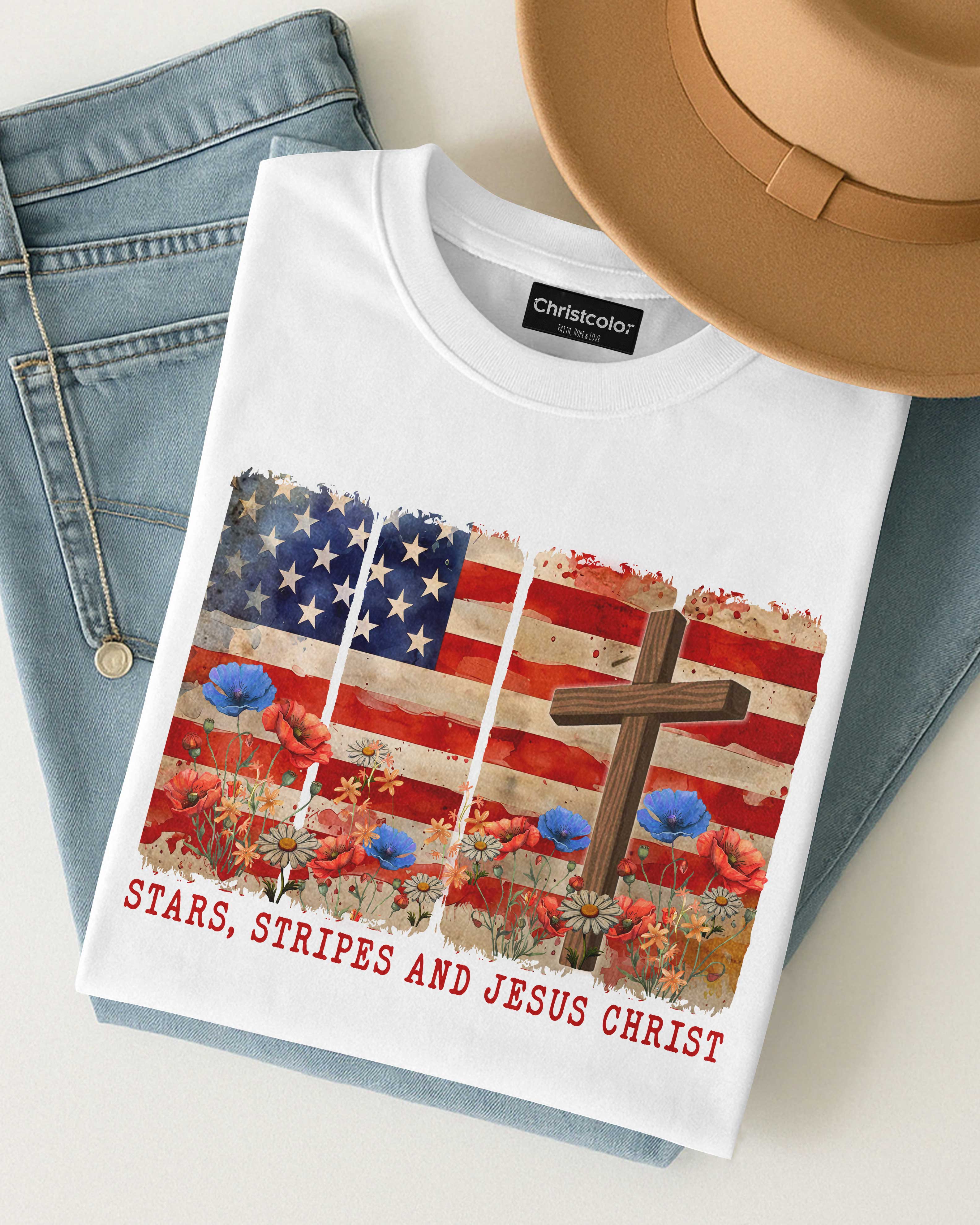 Stars, Stripes and Jesus Christ T-Shirt