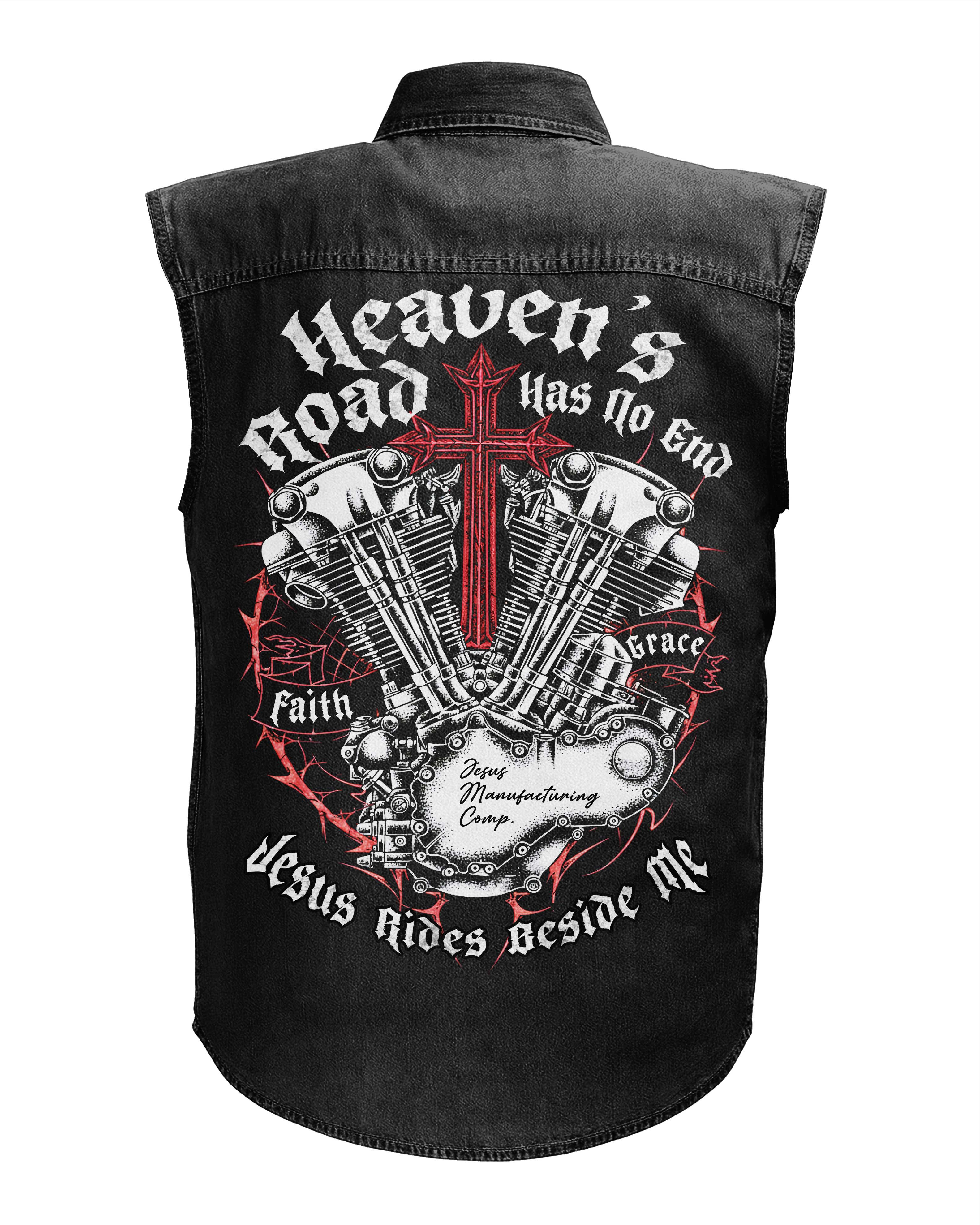 Heaven's Road For Sleevesless Denim T-Shirt