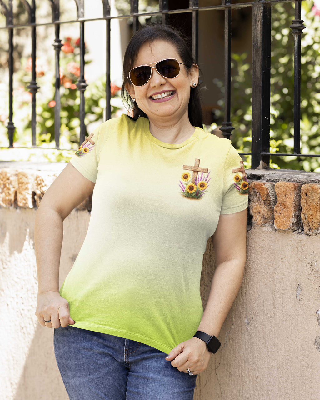 Saved By That Amazing Grace All Over Print T-Shirt