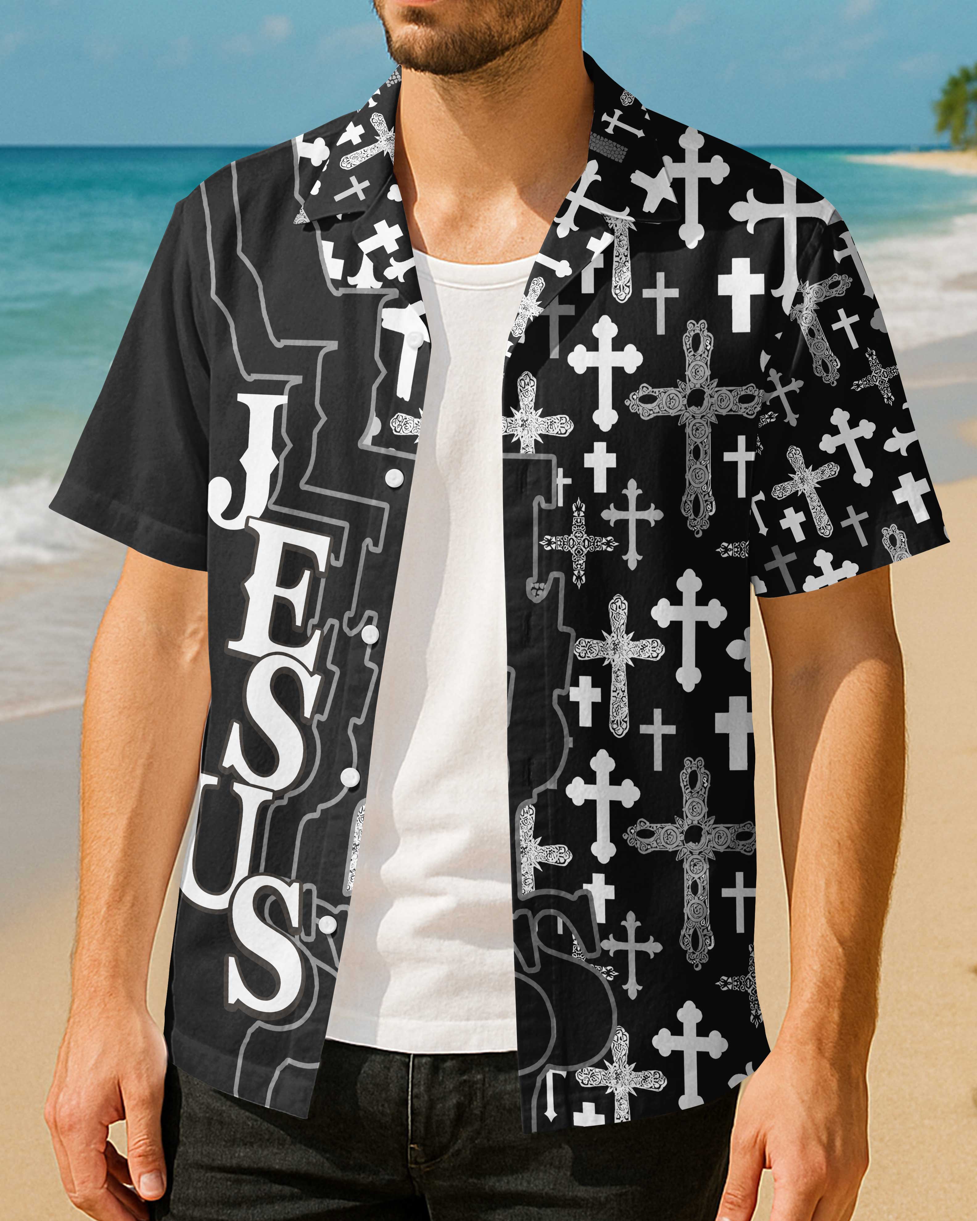 Jesus The Way The Truth The Life All Over Print Hawaiian T-Shirt