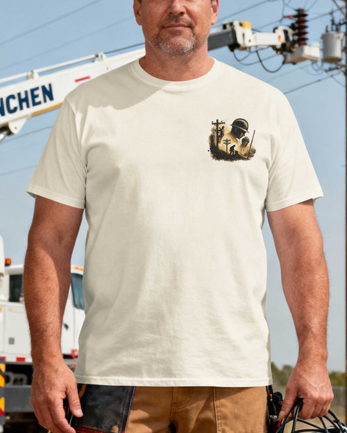 On These Lines I Serve Under His Cross I Stand T-Shirt