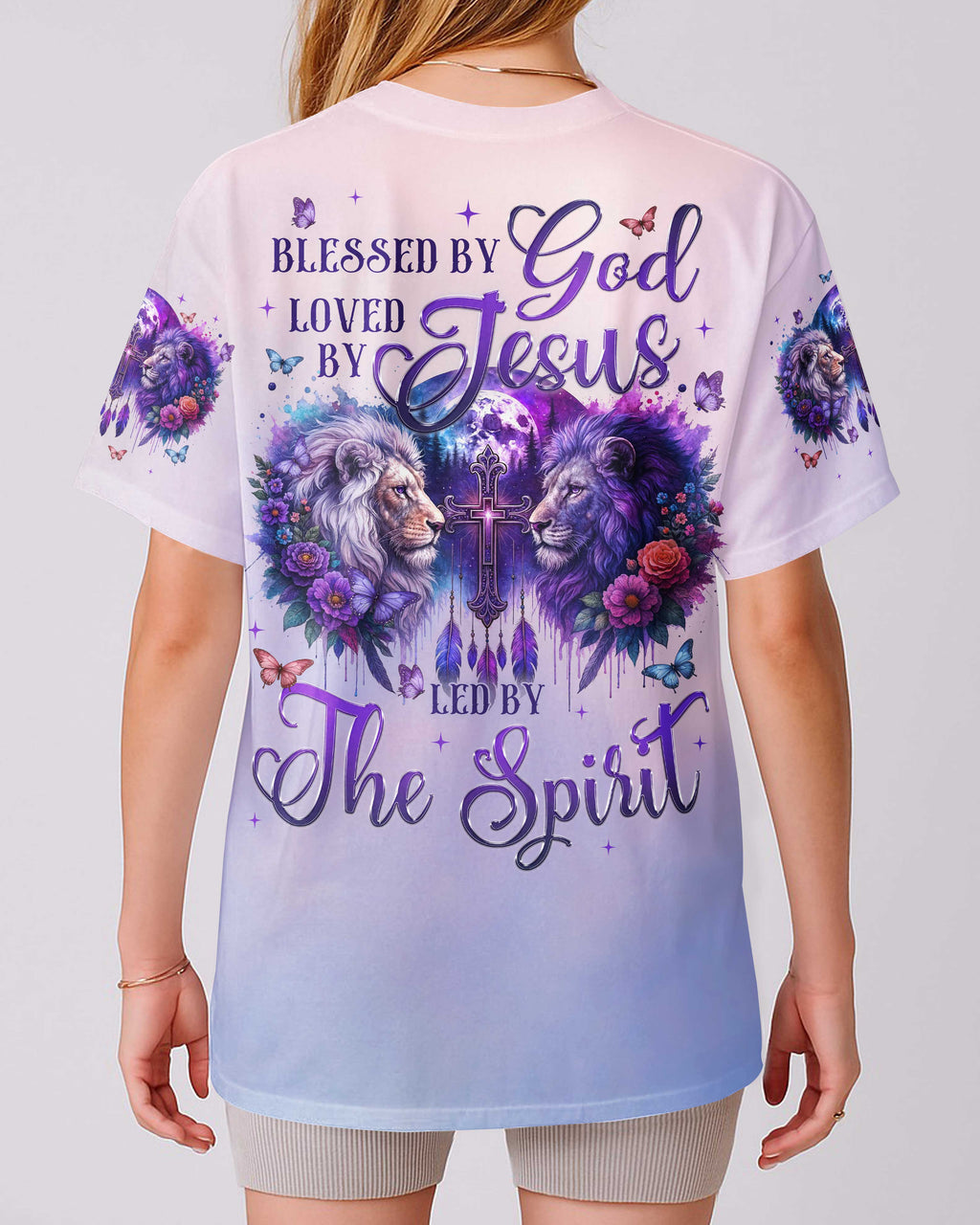 Blessed By God Loved By Jesus Led By The Spirit T-Shirt