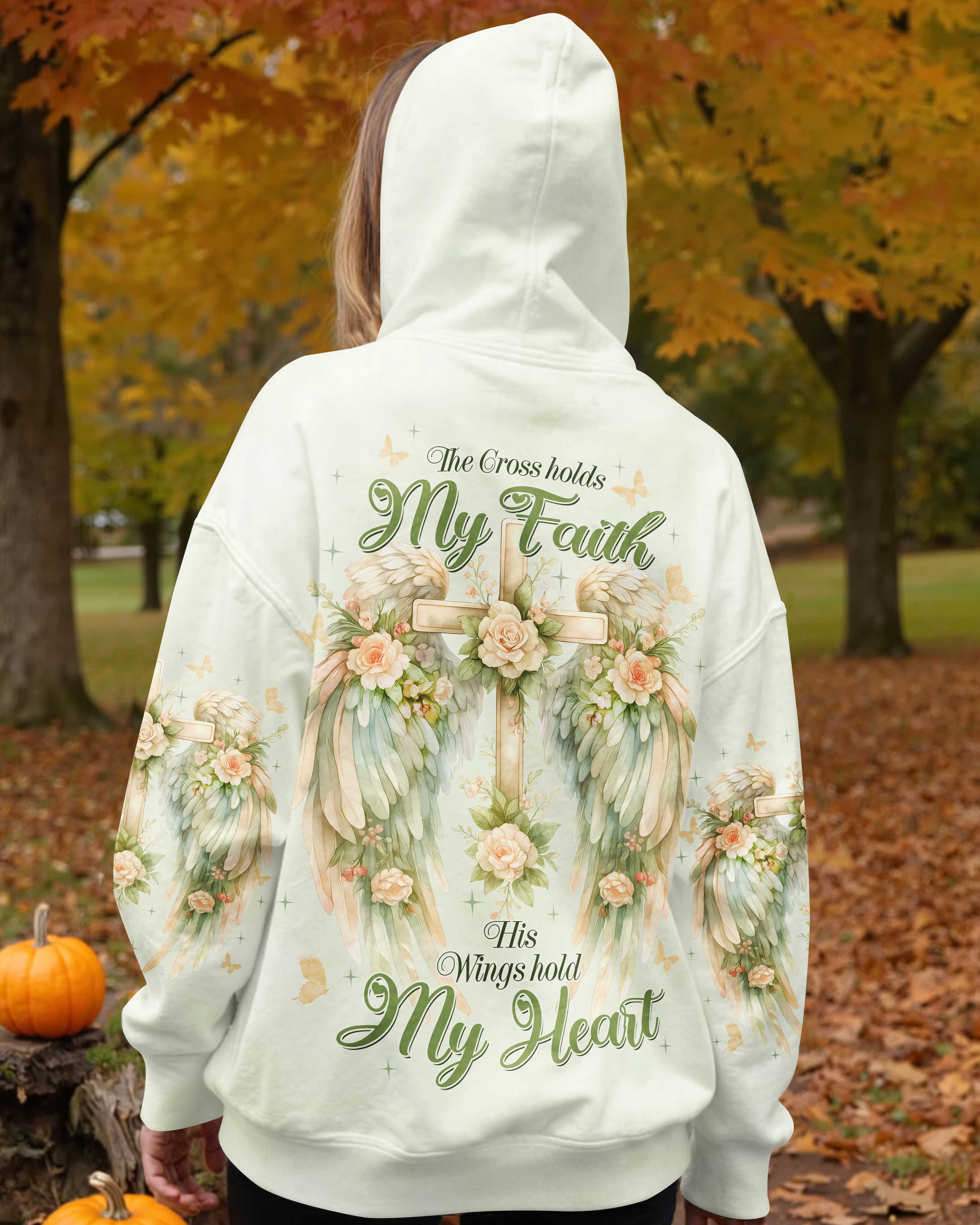 The Cross Holds My Faith His Wings Hold My Heart T-Shirt
