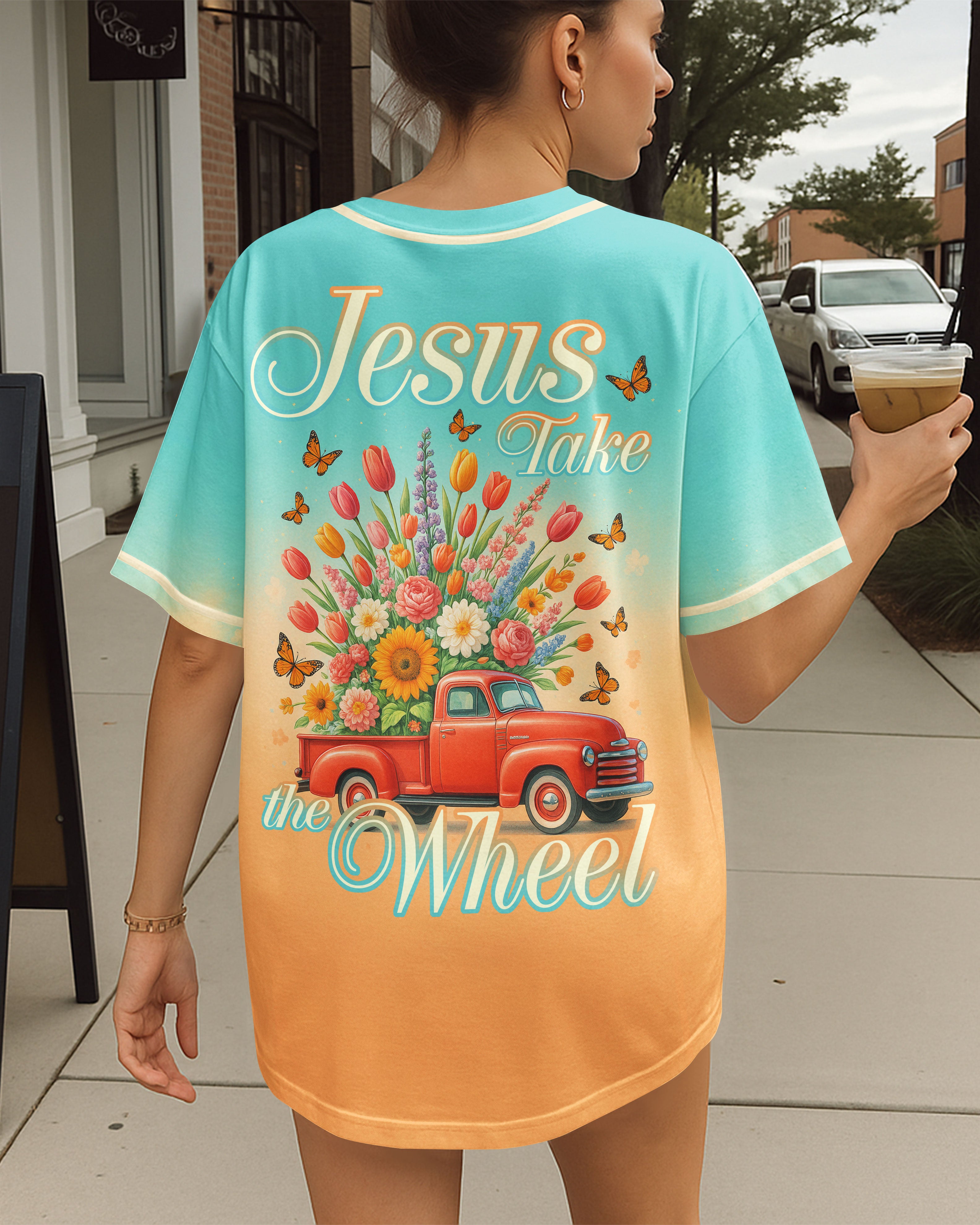 Jesus Take The Wheel All Over Print Jersey