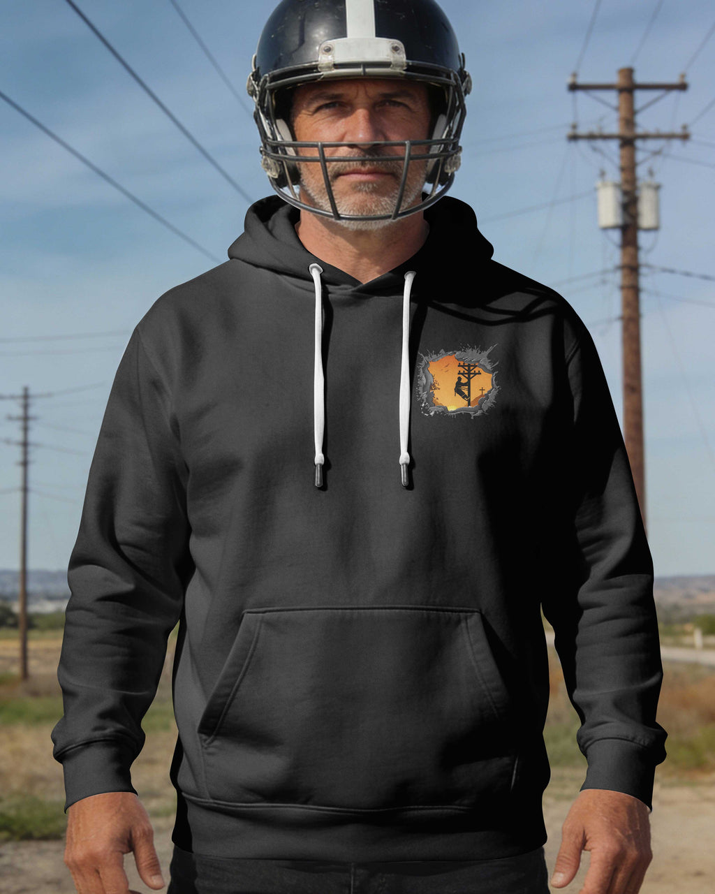 Lineman Using God's Strength To Fix What The Storm Tried To Break Hoodie