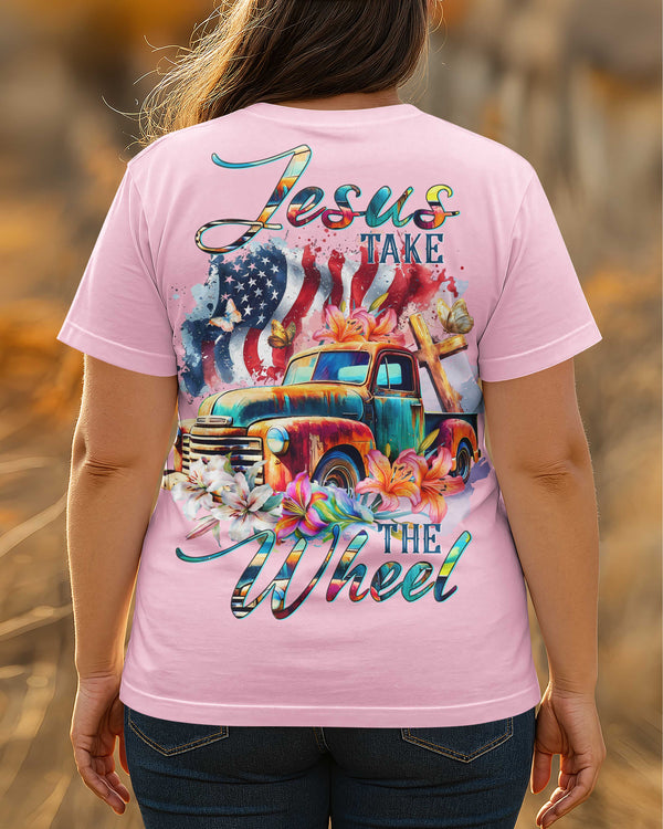 Jesus Take The Wheel All Over Print T-Shirt