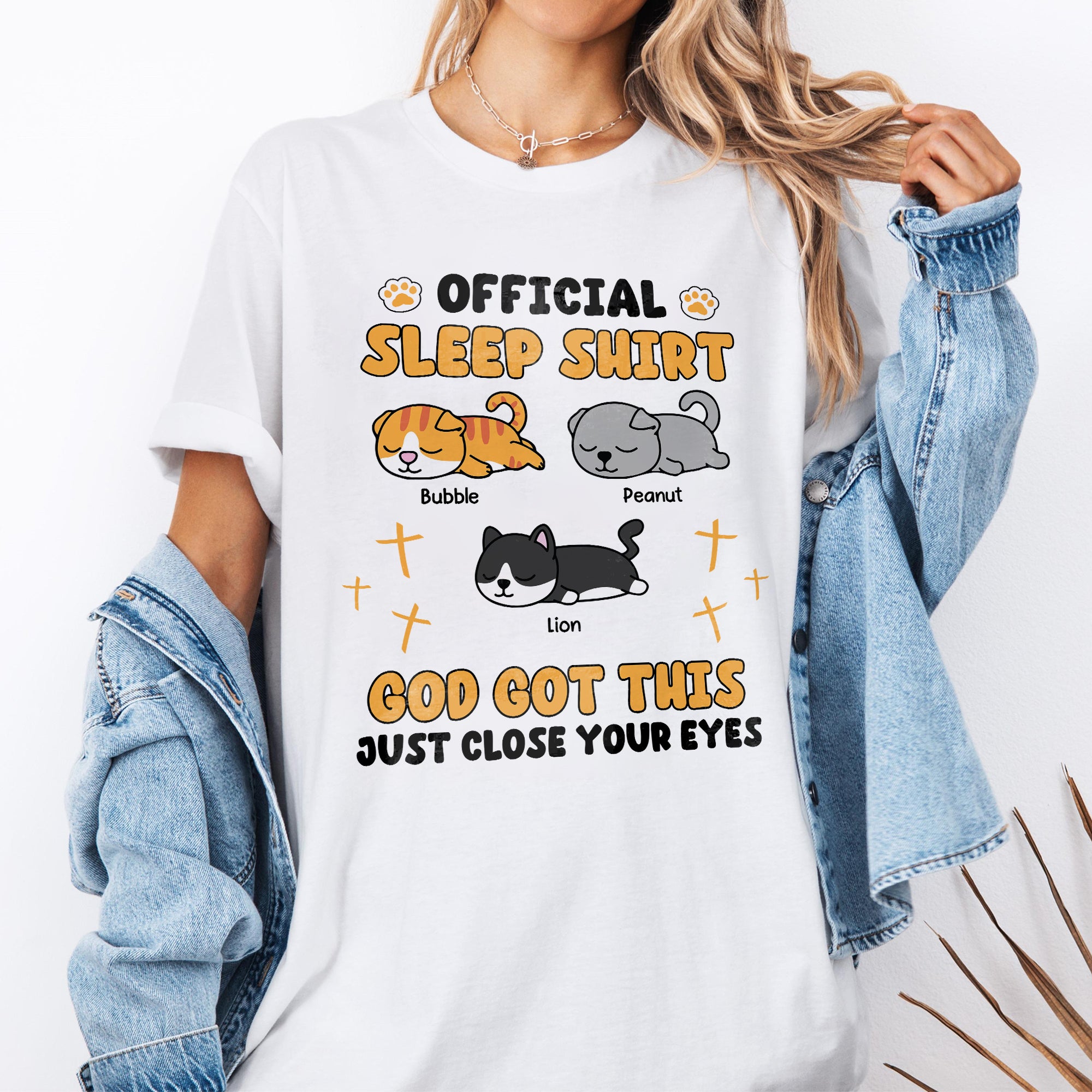 Official Sleep Shirt God Got This Just Close Your Eyes T-Shirt