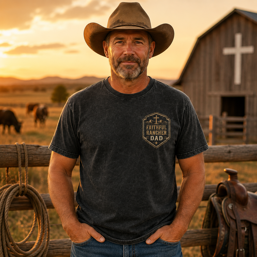Faithful Rancher Dad T-Shirt