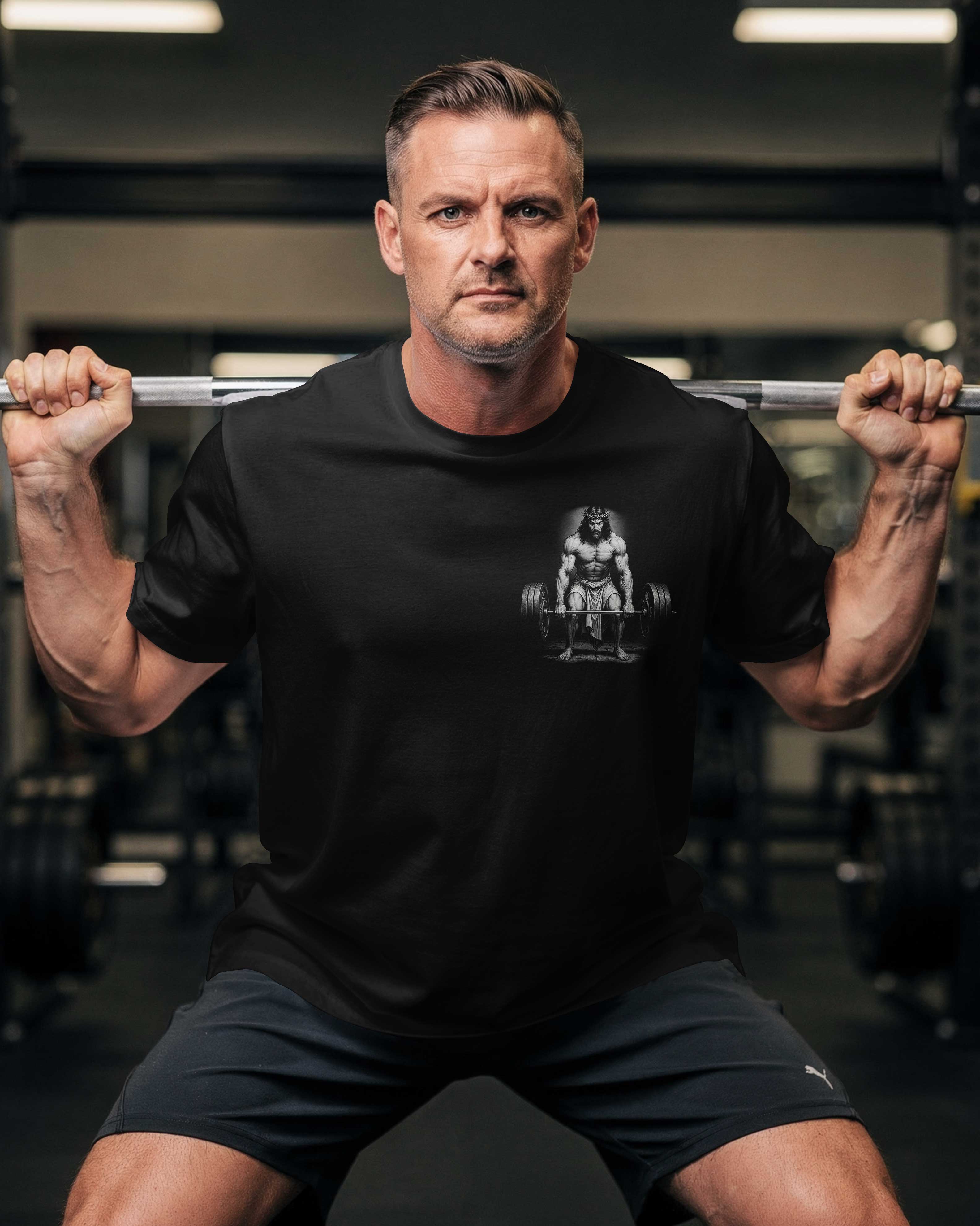 Jesus Is The Ultimate Deadlifter I'm Just Following His Path T-Shirt