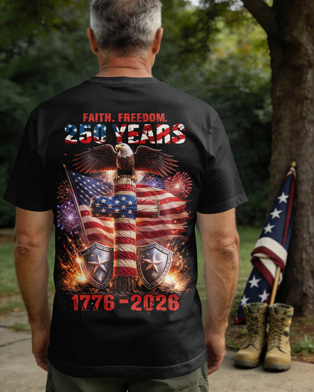 Faith. Freedom. 250 Years 1776-2026 T-Shirt