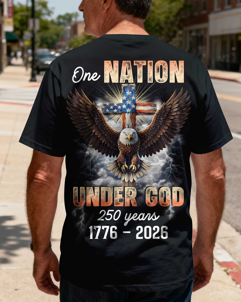 One Nation Under God 250 Years 1776 - 2026 T-Shirt