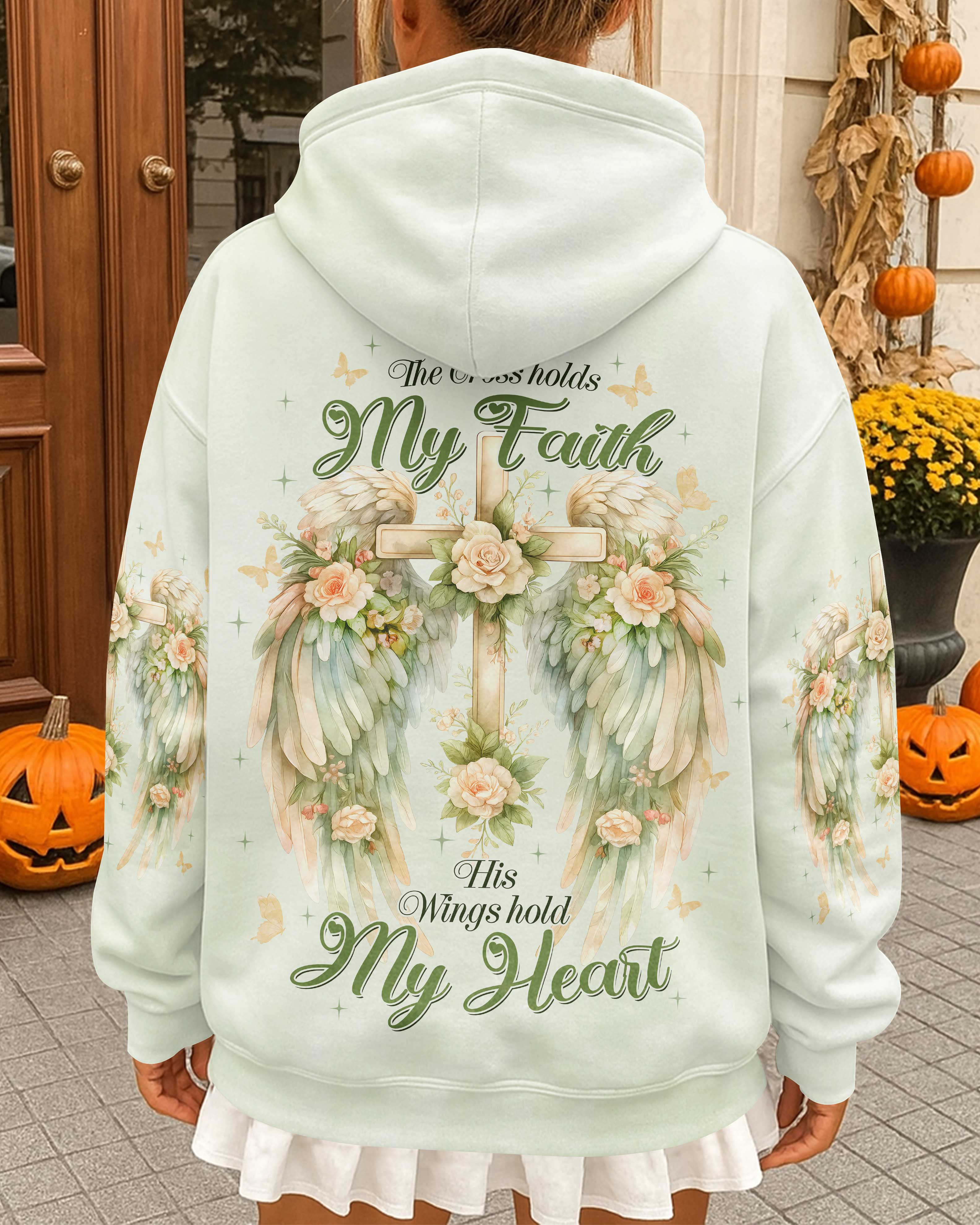 The Cross Holds My Faith His Wings Hold My Heart T-Shirt