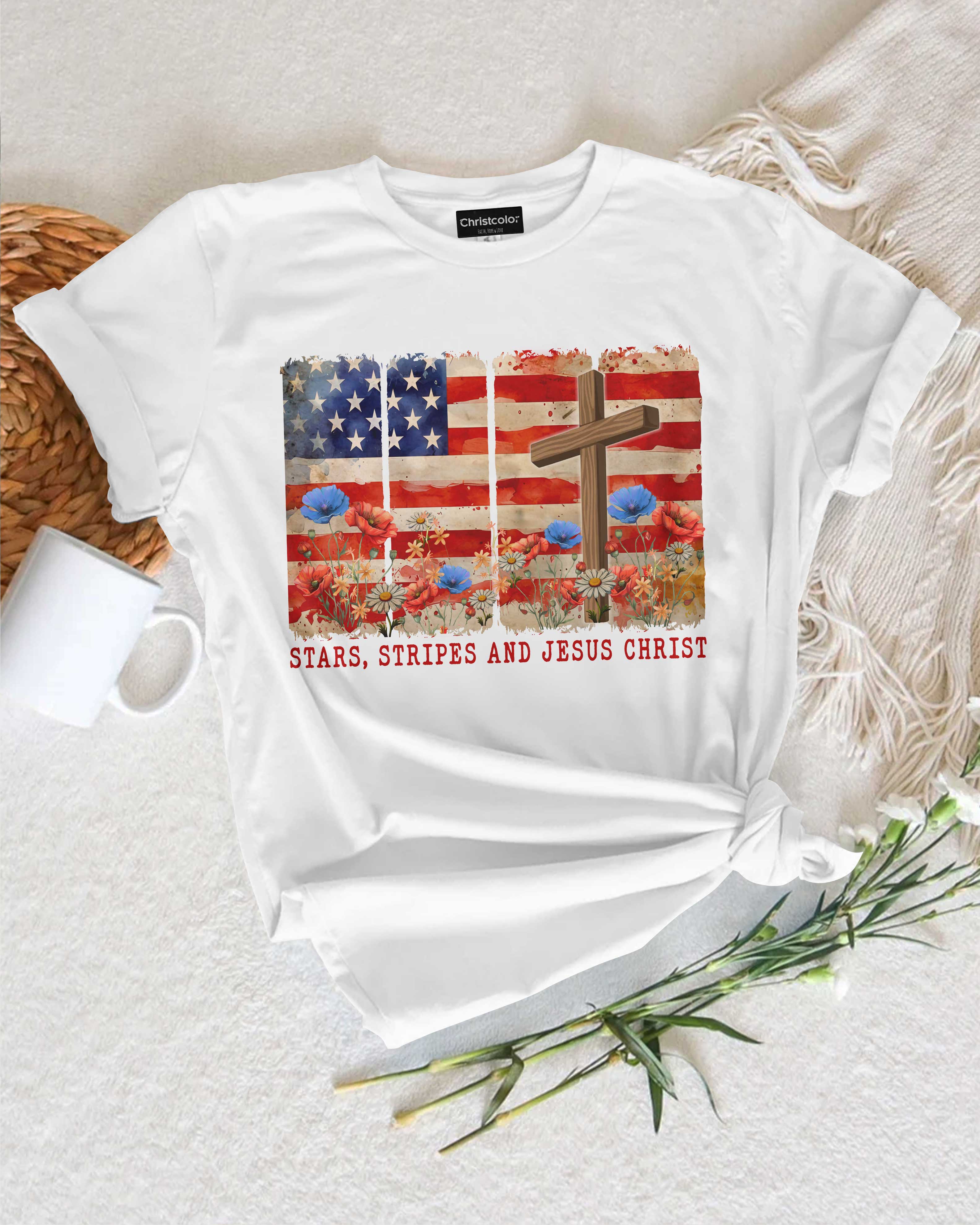 Stars, Stripes and Jesus Christ T-Shirt