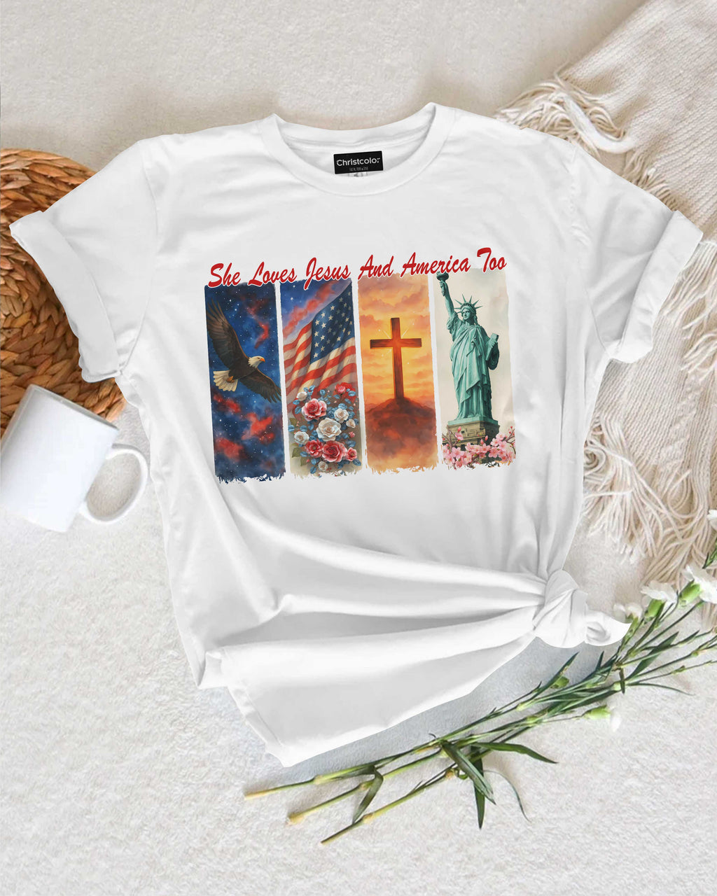 She Loves Jesus and America Too T-Shirt