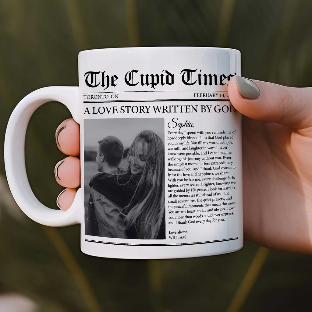 A Love Story Writen By God Personalized Couple Mug