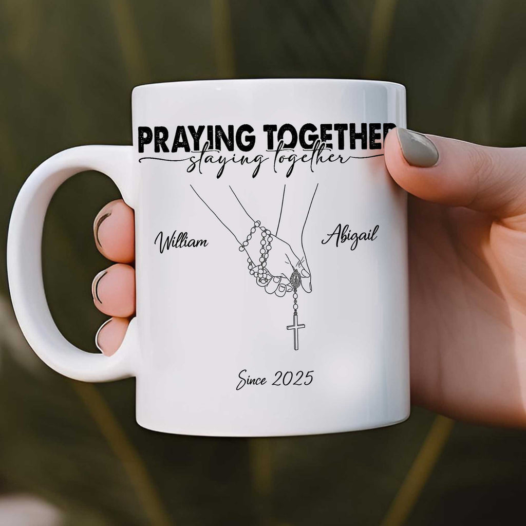 Praying Together Staying Together Personalized Mug