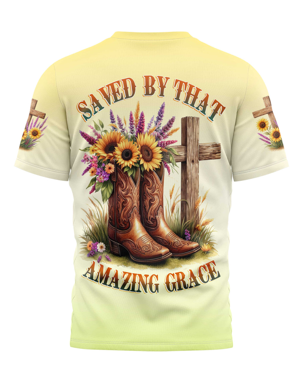 Saved By That Amazing Grace All Over Print T-Shirt