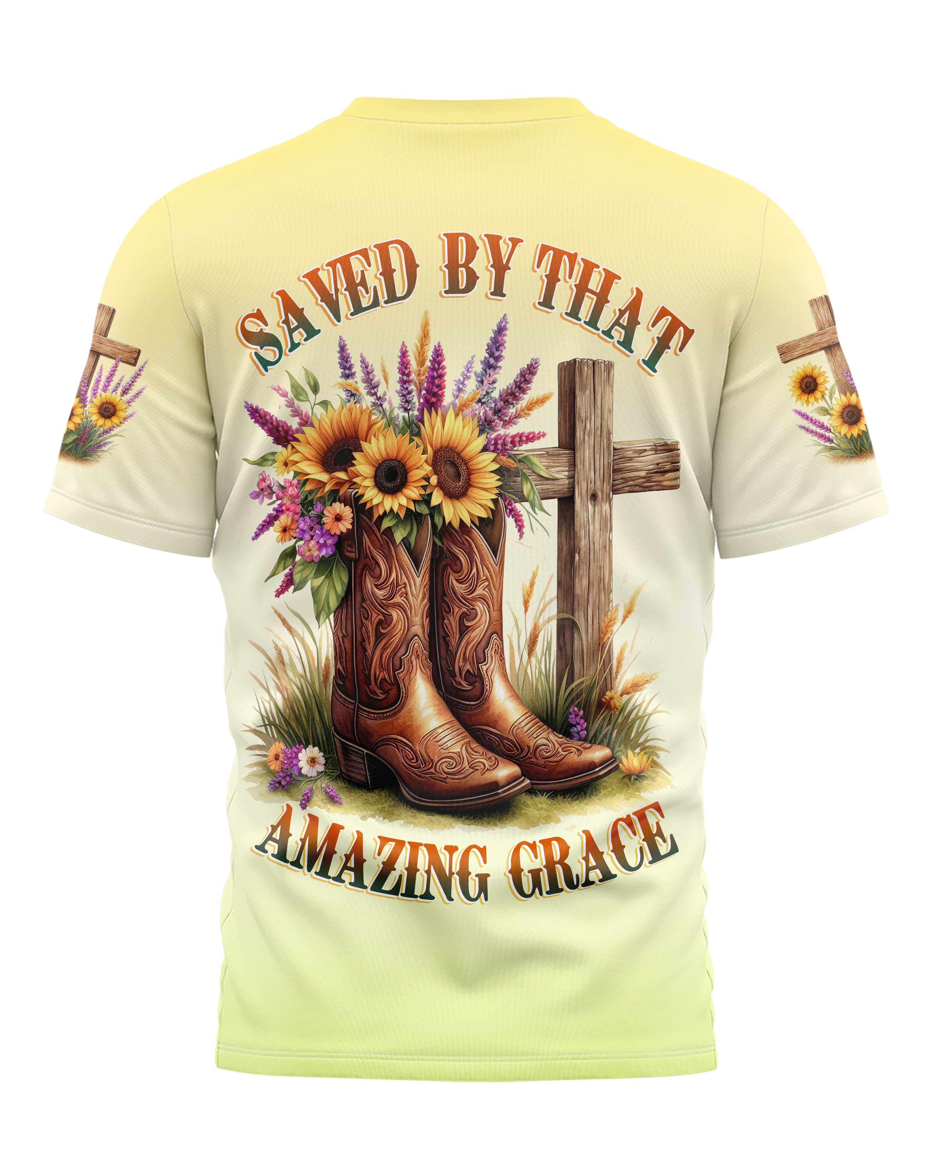 Saved By That Amazing Grace All Over Print T-Shirt