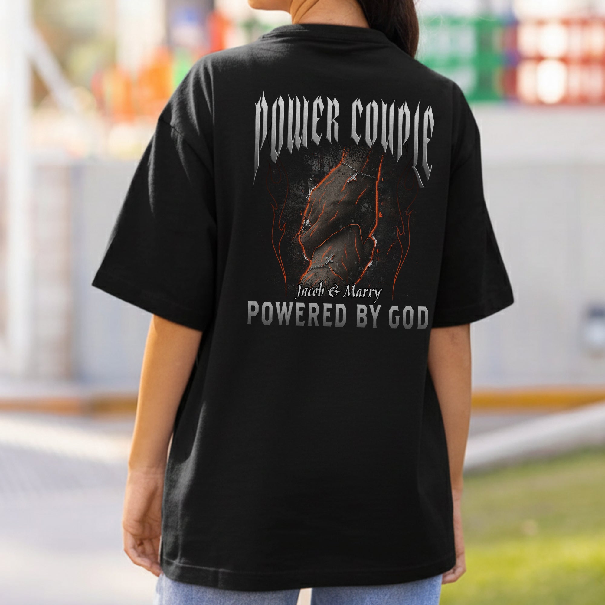 Power Couple Powered By God T-Shirt
