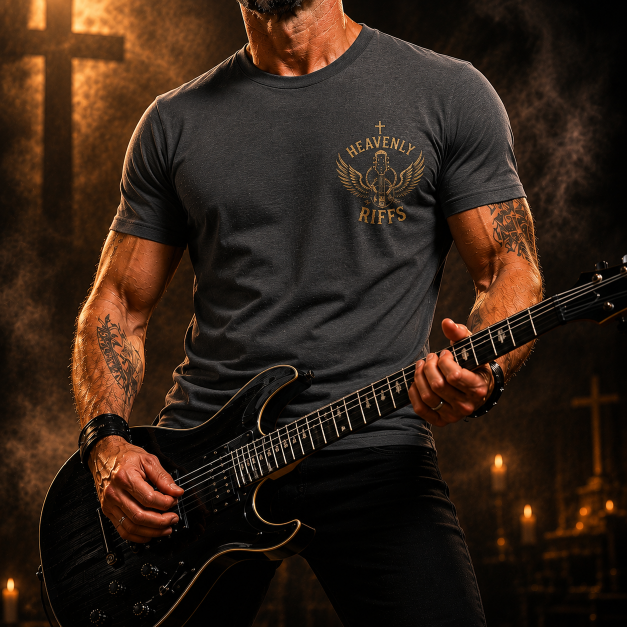 Heavenly Riffs Faith Over Fear T-Shirt