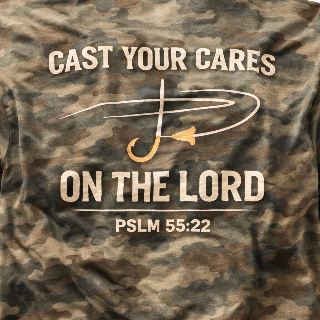 Cast Your Cares On The Lord Psalm 55:22 T-Shirt