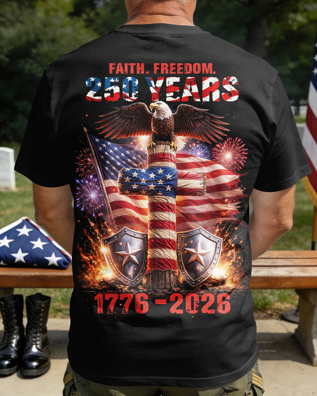 Faith. Freedom. 250 Years 1776-2026 T-Shirt