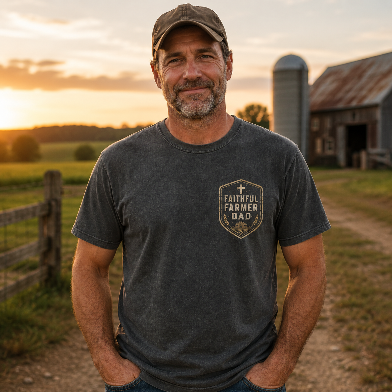 Fath-Family-Farm Farmer Dad T-Shirt