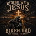 Riding With Jesus Biker Dad T-Shirt