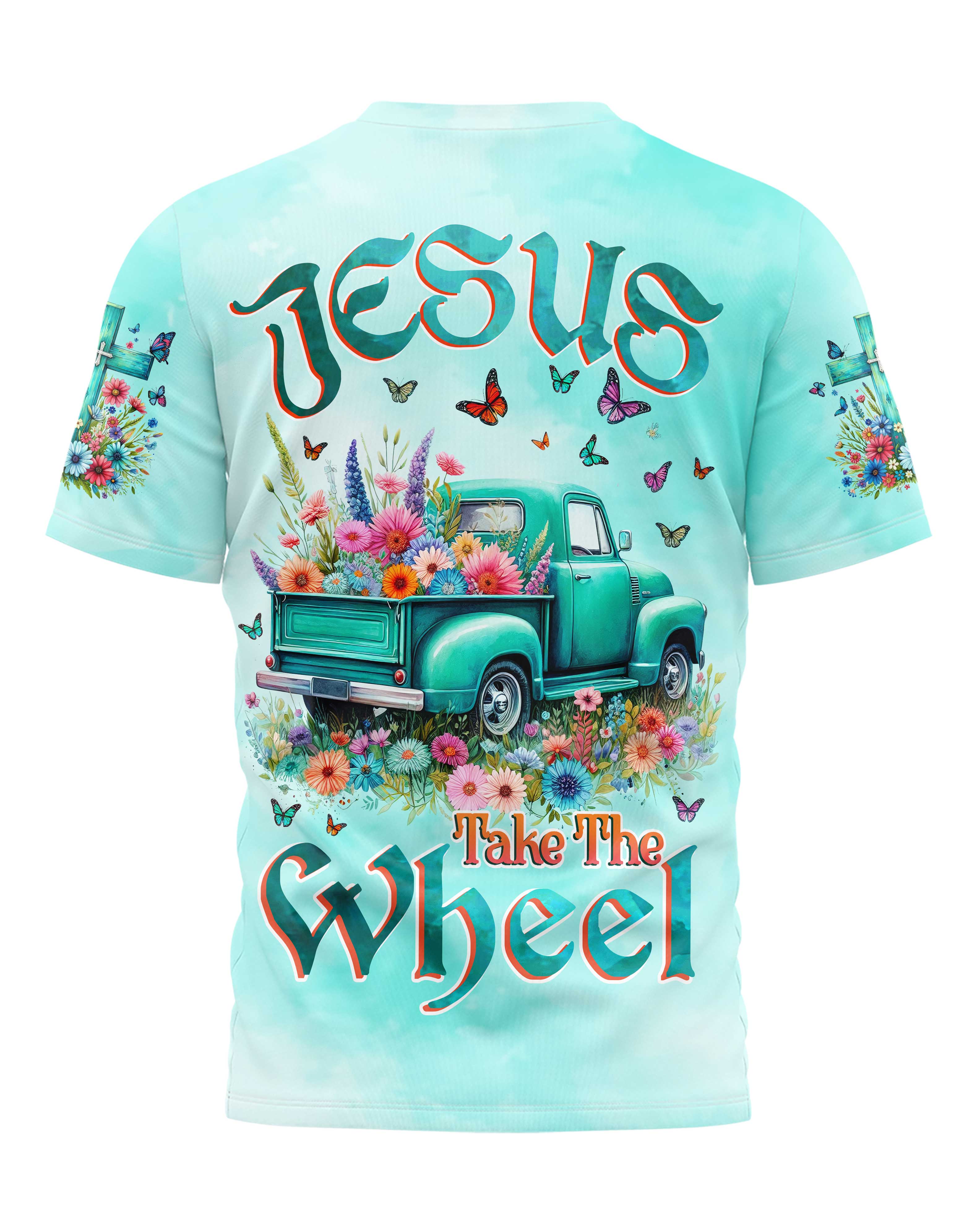 Jesus Take The Wheel All Over Print T-shirt