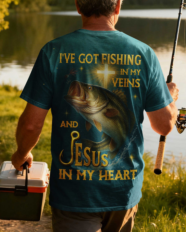 I've Got Fishing In My Veins And Jesus In My Heart All Over Print T-Shirt