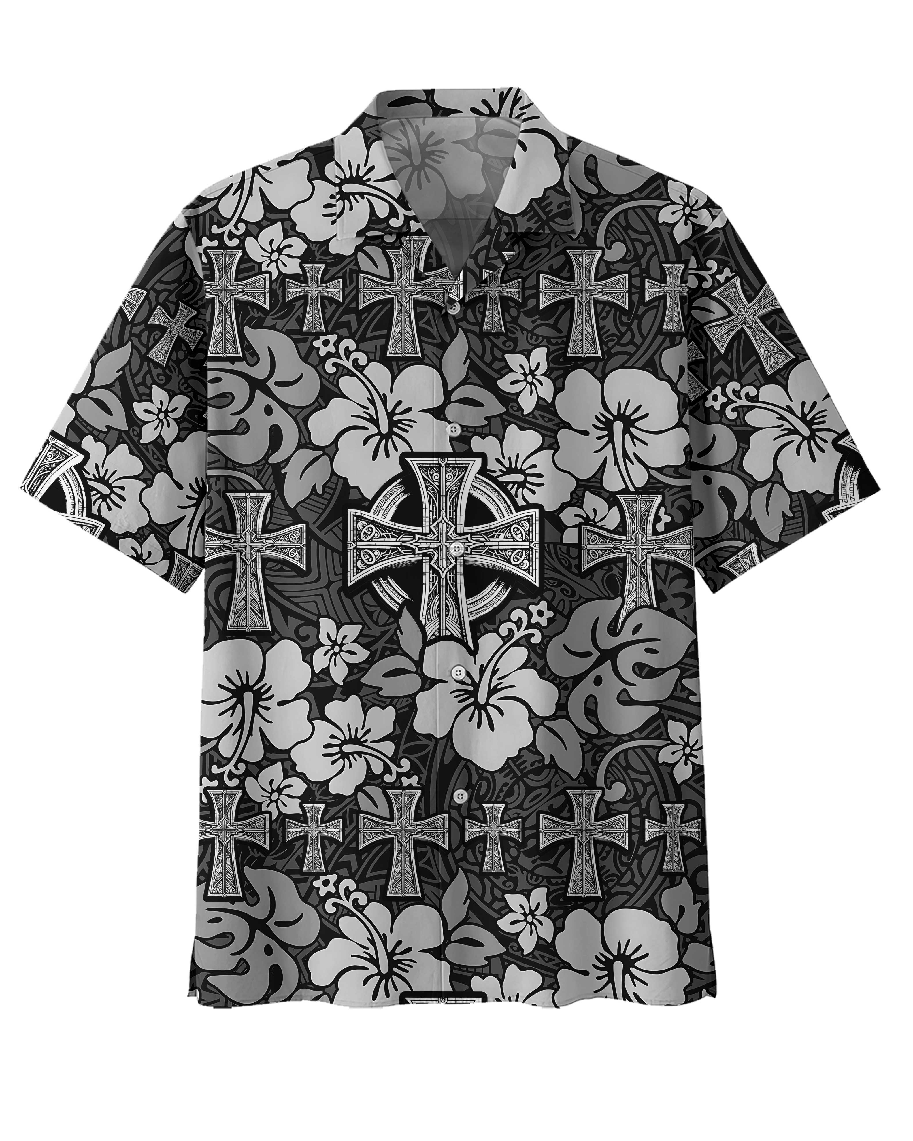 Celtic Cross Hibiscus Hawaiian T-Shirt