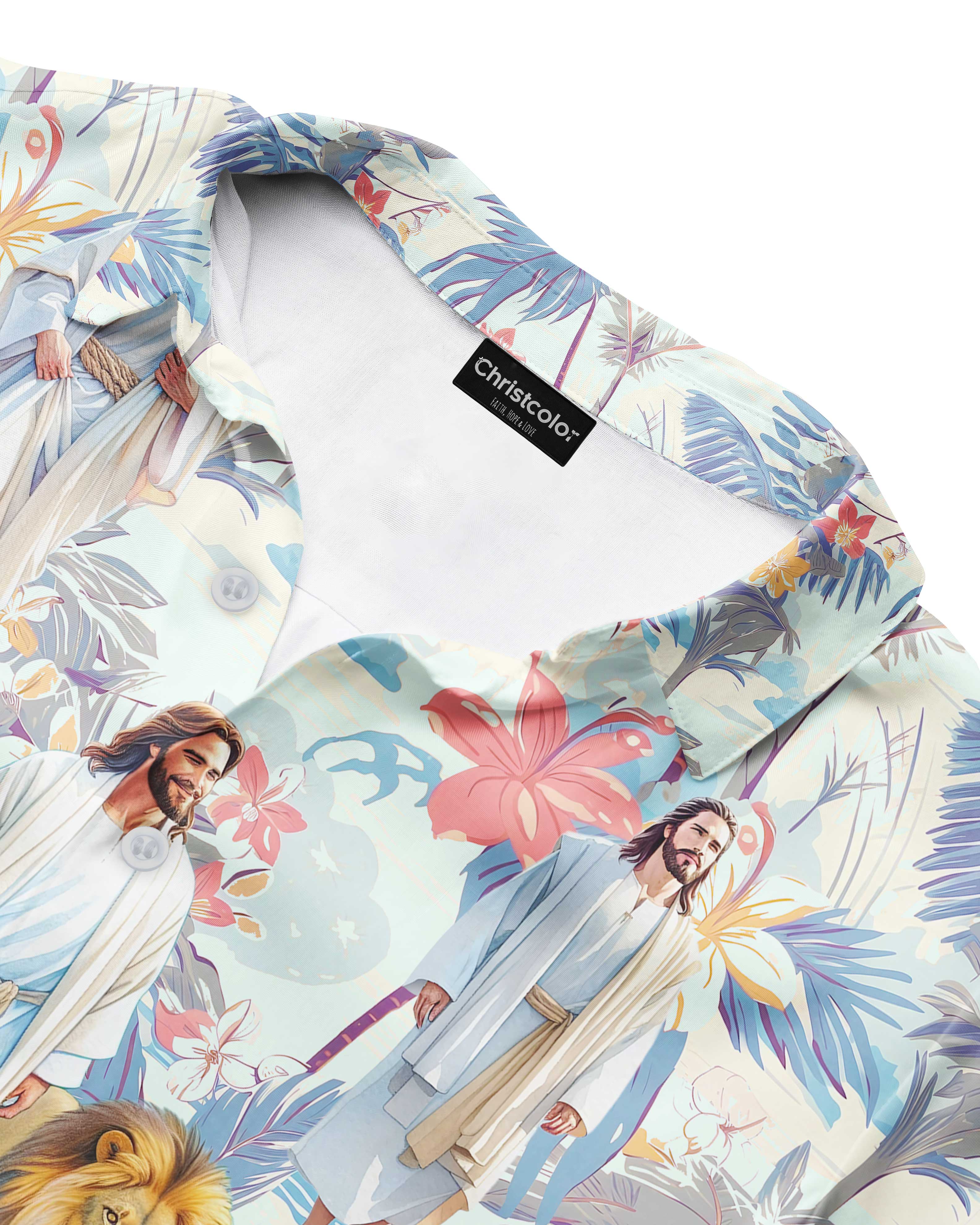 Jesus and Lion Tropical Hawaiian T-Shirt