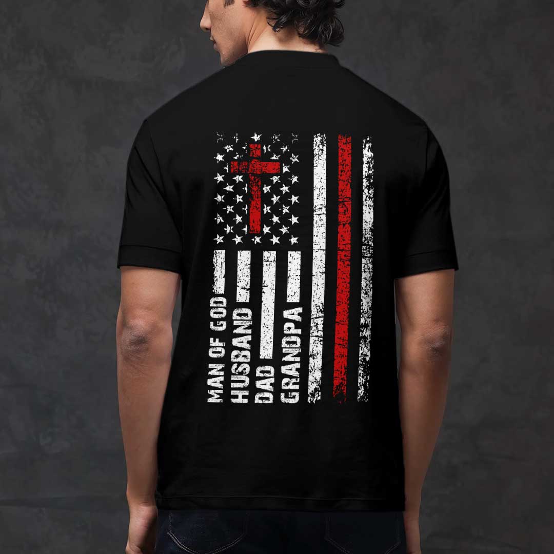 Man Of God Husband Dad Grandpa T-Shirt
