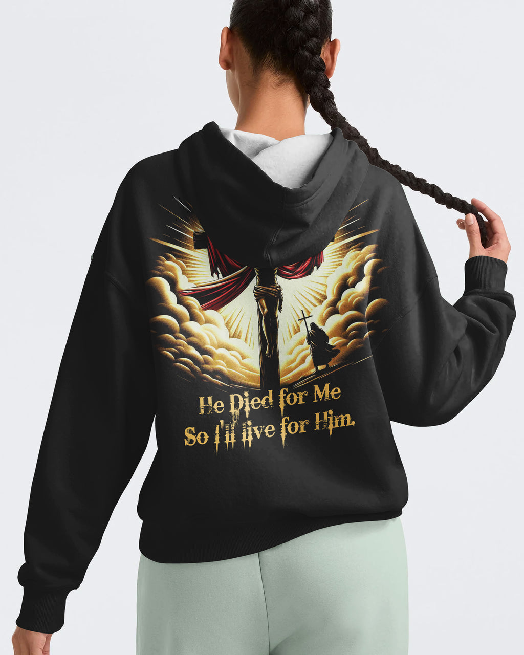 He Died For Me So I'll Live For Him All Over Print T-Shirt