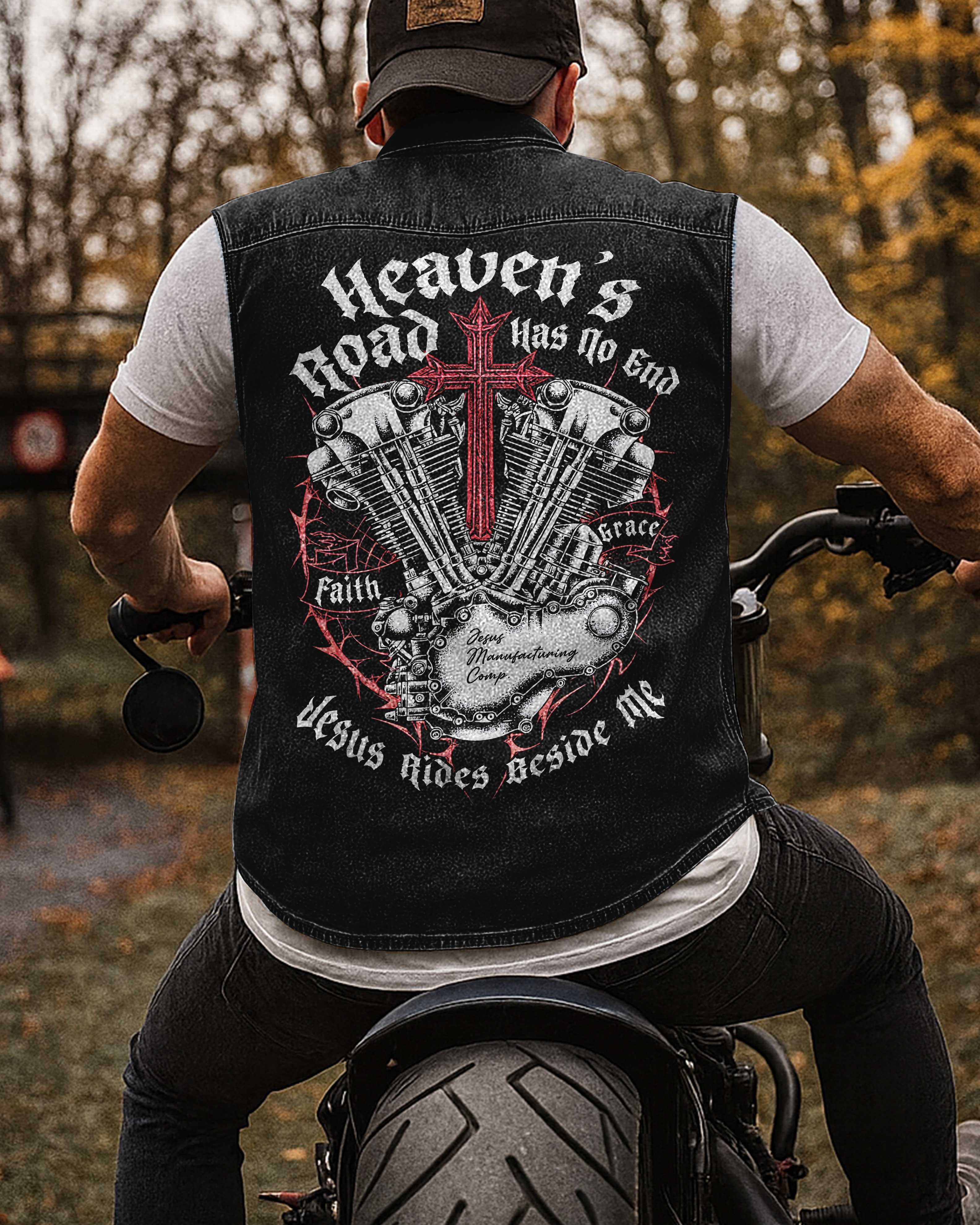 Heaven's Road For Sleevesless Denim T-Shirt
