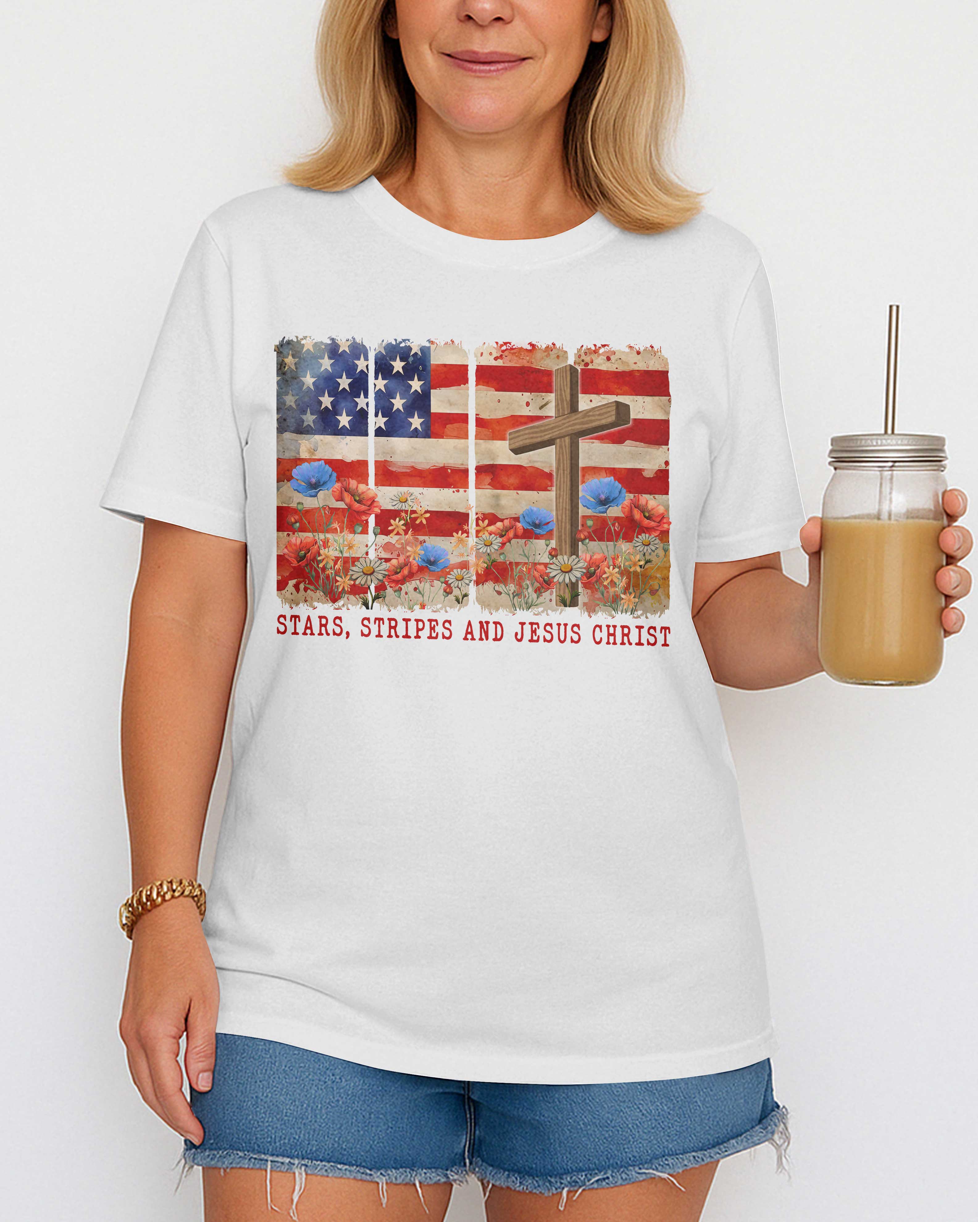 Stars, Stripes and Jesus Christ T-Shirt