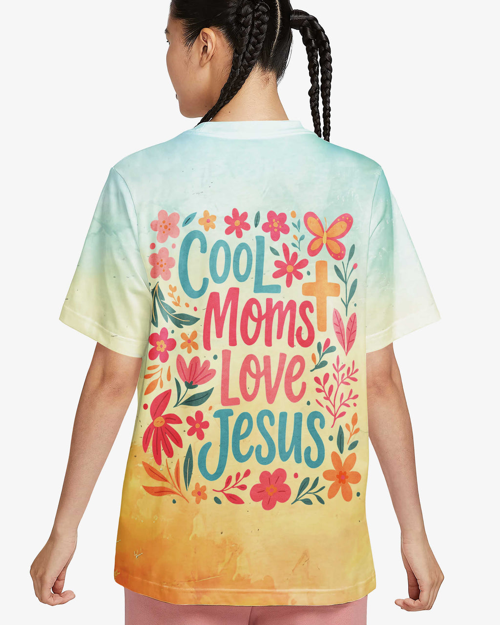 Cool Moms Love Jesus All Over Print T-shirt