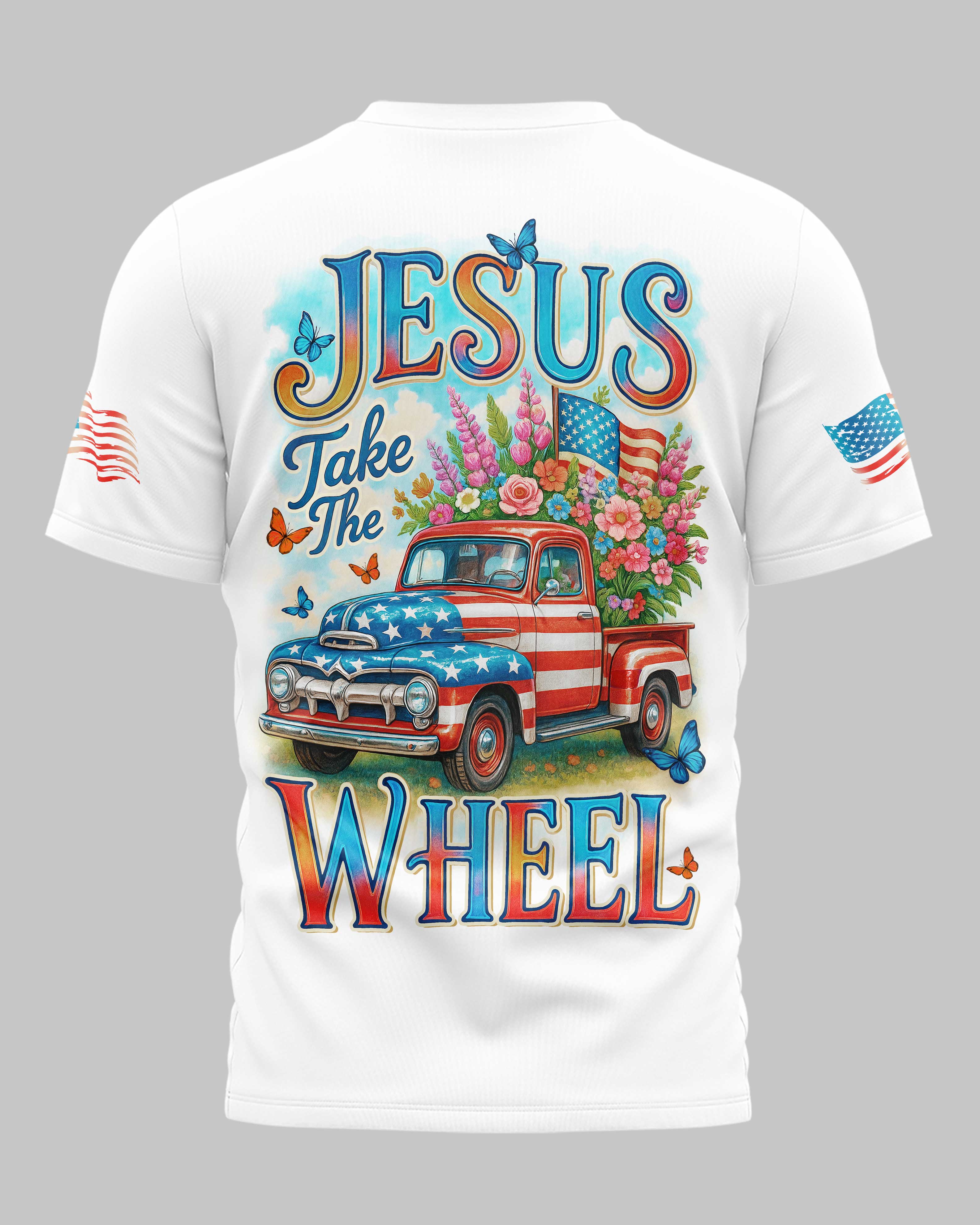 Jesus Take The Wheel All Over Print T-Shirt