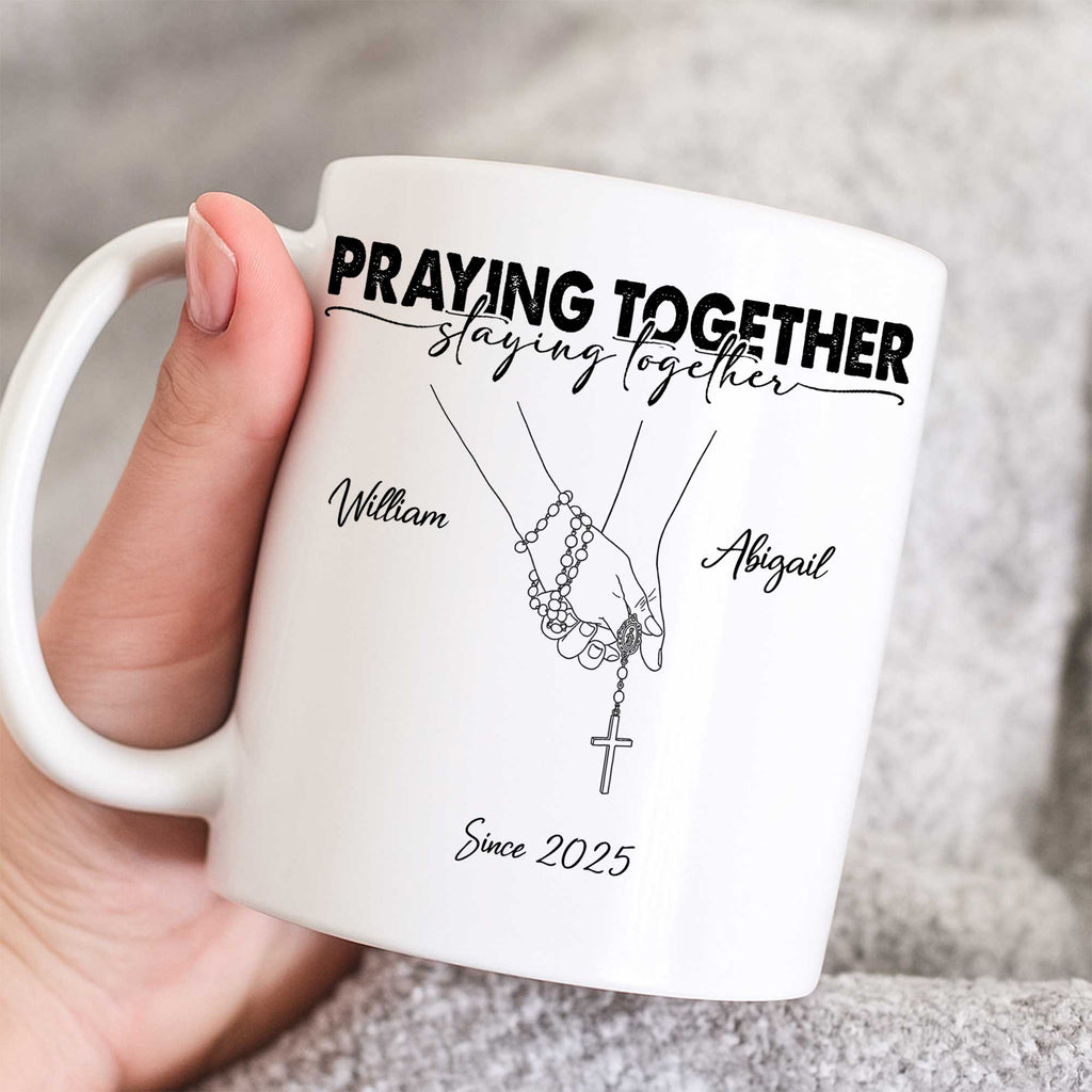 Praying Together Staying Together Personalized Mug